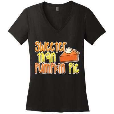 Sweeter Than Pumpkin Pie Women's V-Neck T-Shirt