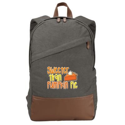 Sweeter Than Pumpkin Pie Cotton Canvas Backpack