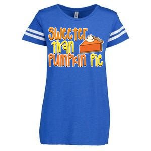 Sweeter Than Pumpkin Pie Enza Ladies Jersey Football T-Shirt