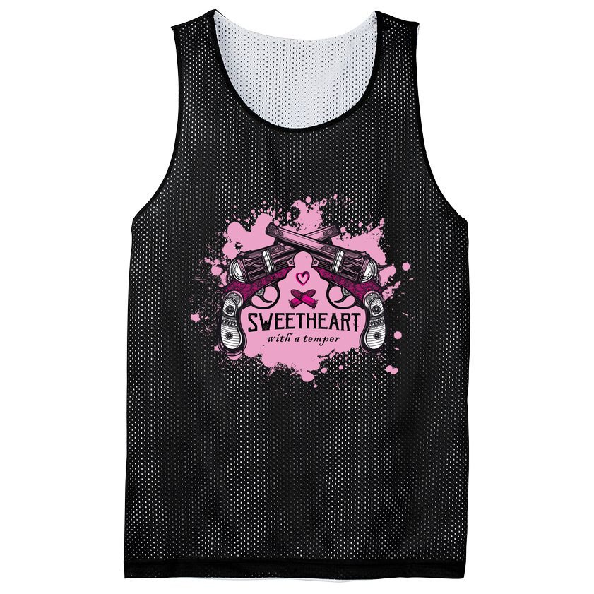 Sweetheart With A Temper Mesh Reversible Basketball Jersey Tank