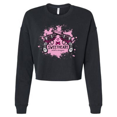 Sweetheart With A Temper Cropped Pullover Crew