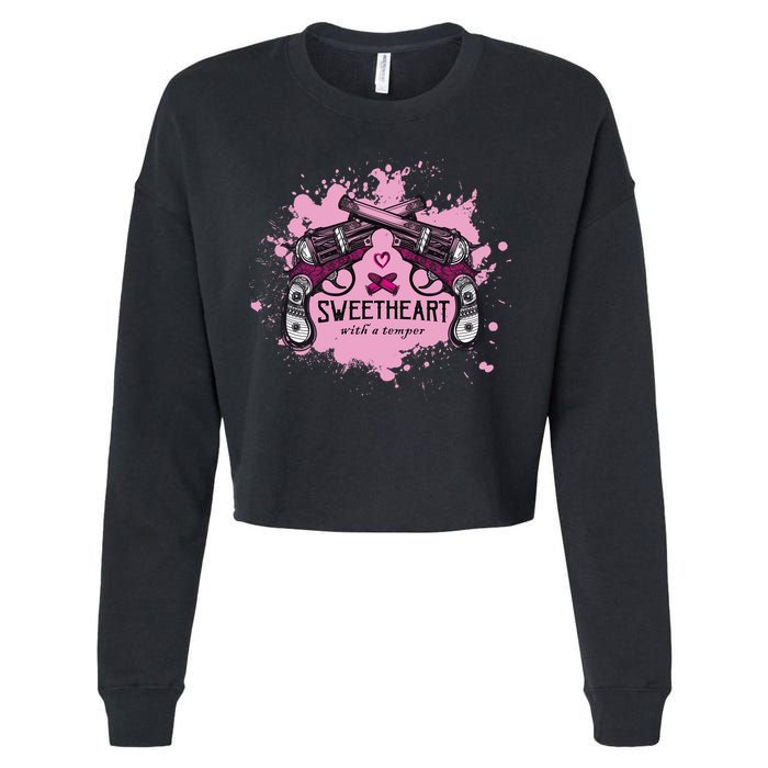 Sweetheart With A Temper Cropped Pullover Crew