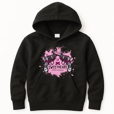 Sweetheart With A Temper Kids Hoodie