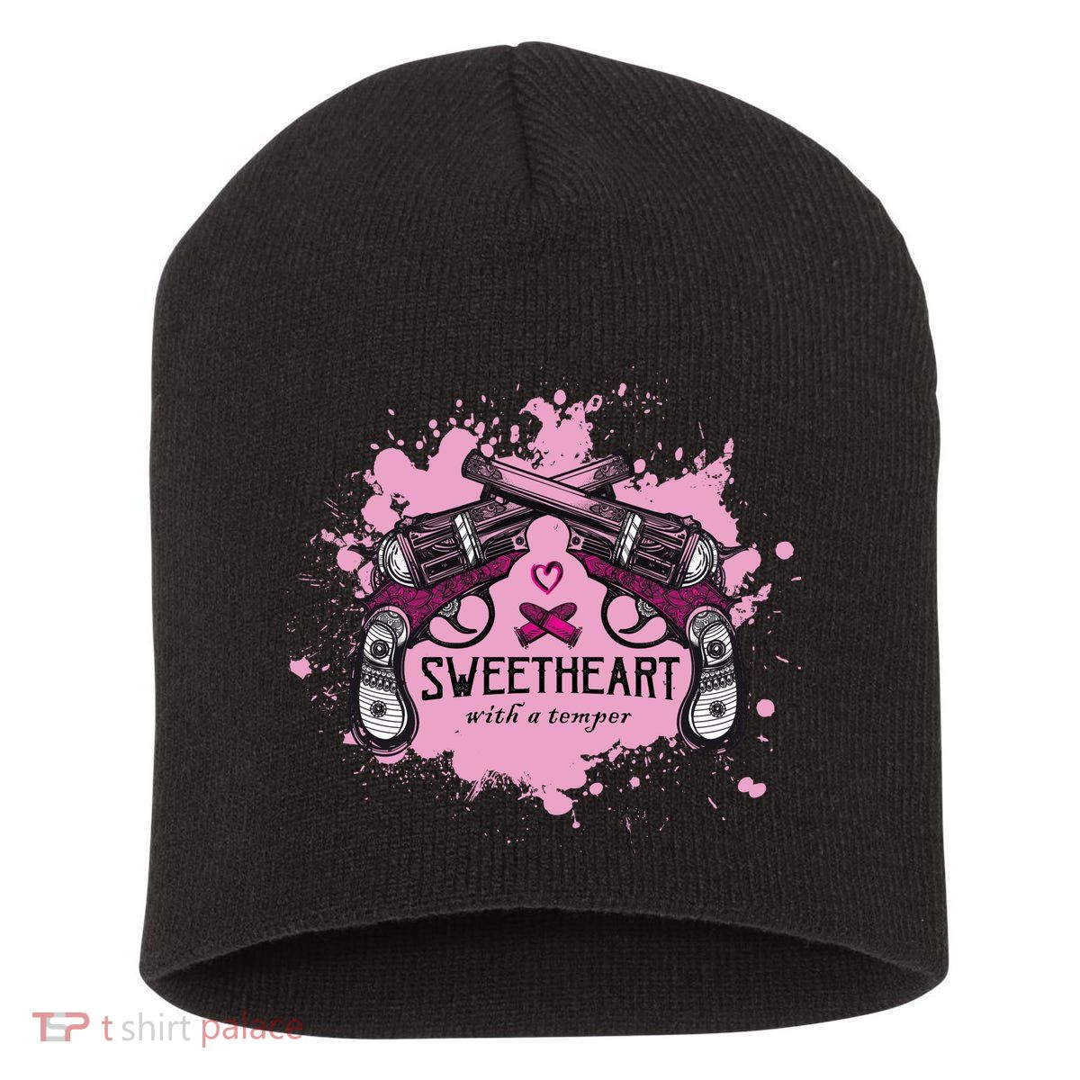 Sweetheart With A Temper Short Acrylic Beanie
