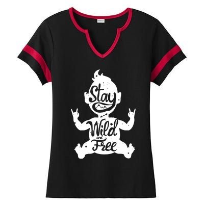 Stay Wild & Free Ladies Halftime Notch Neck Tee