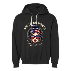 Southern Women For Kamala Harris Walz 2024 Garment-Dyed Fleece Hoodie