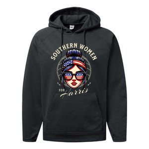 Southern Women For Kamala Harris Walz 2024 Performance Fleece Hoodie