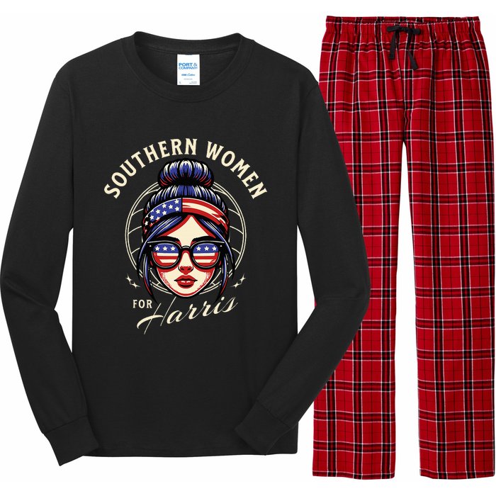 Southern Women For Kamala Harris Walz 2024 Long Sleeve Pajama Set