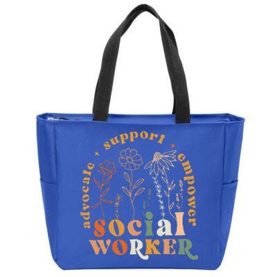 Social Worker Funny Social Work Month Zip Tote Bag