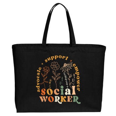 Social Worker Funny Social Work Month Cotton Canvas Jumbo Tote