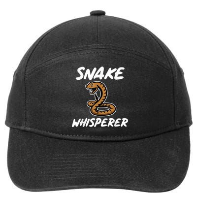 Snake Whisperer Funny Pet Snake For Snake Owners 7-Panel Snapback Hat