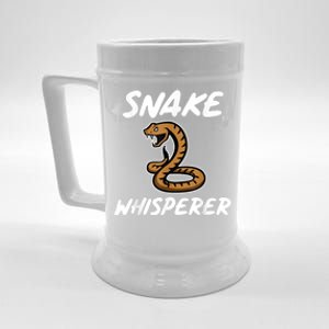 Snake Whisperer Funny Pet Snake For Snake Owners Beer Stein