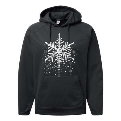 Snowflake Winter Funny Matching Family Christmas Design Performance Fleece Hoodie