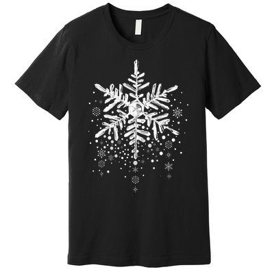 Snowflake Winter Funny Matching Family Christmas Design Premium T-Shirt