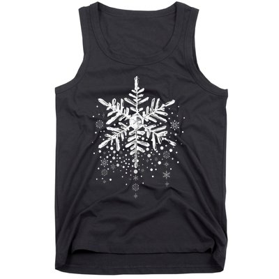 Snowflake Winter Funny Matching Family Christmas Design Tank Top