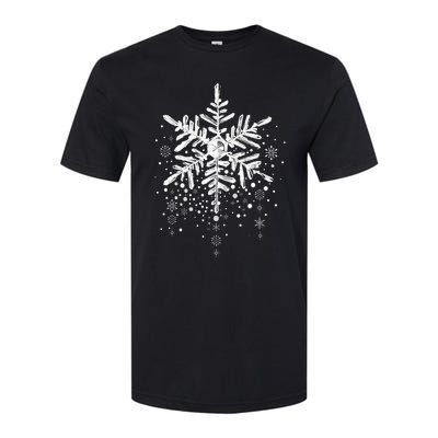 Snowflake Winter Funny Matching Family Christmas Design Softstyle CVC T-Shirt