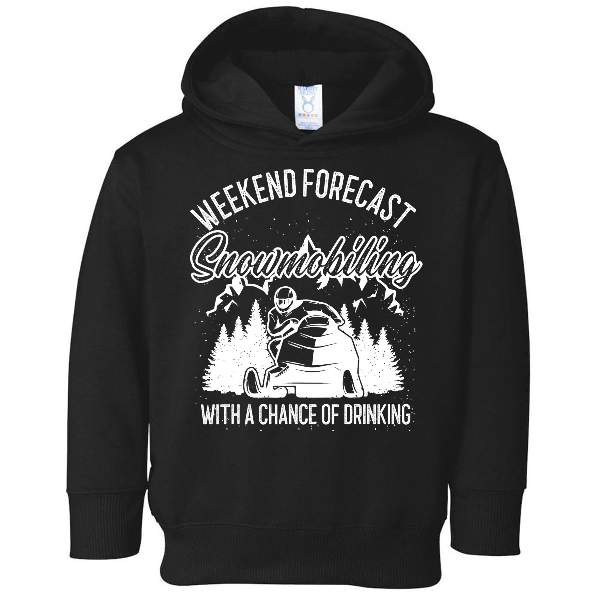 Snowmobile Weekend Forecast Winter Sports Vintage Motor Sled Toddler Hoodie