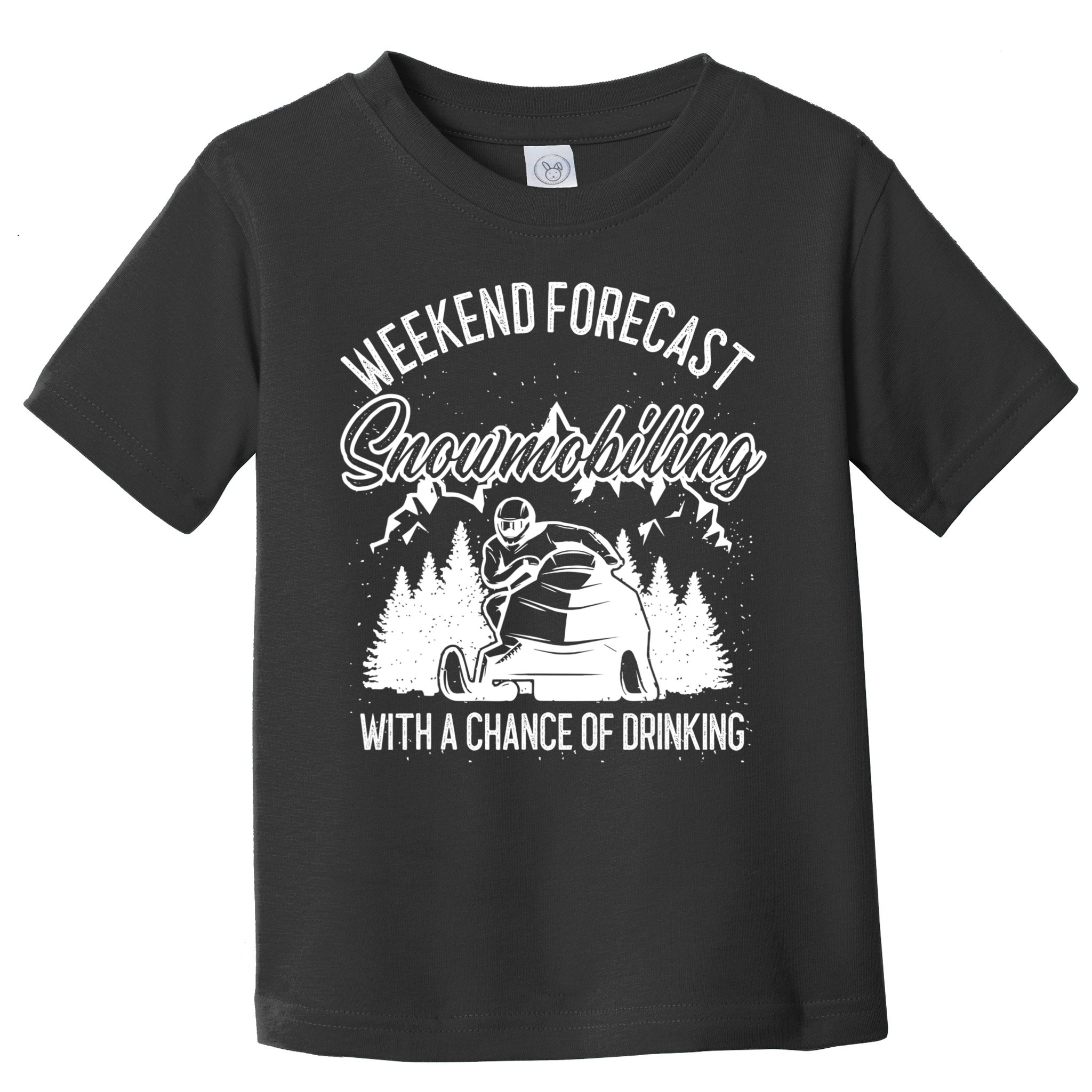 Snowmobile Weekend Forecast Winter Sports Vintage Motor Sled Toddler T-Shirt