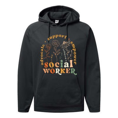 Social Worker Funny Social Work Month Performance Fleece Hoodie