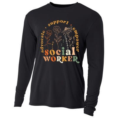 Social Worker Funny Social Work Month Cooling Performance Long Sleeve Crew