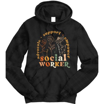 Social Worker Funny Social Work Month Tie Dye Hoodie