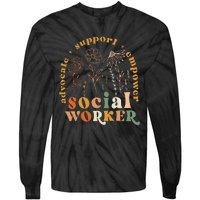 Social Worker Funny Social Work Month Tie-Dye Long Sleeve Shirt