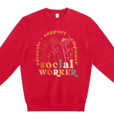 Social Worker Funny Social Work Month Premium Crewneck Sweatshirt