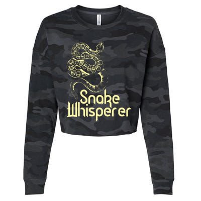 Snake Whisperer Funny Cropped Pullover Crew