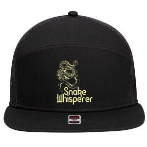 Snake Whisperer Funny 7 Panel Mesh Trucker Snapback Hat