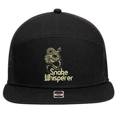 Snake Whisperer Funny 7 Panel Mesh Trucker Snapback Hat