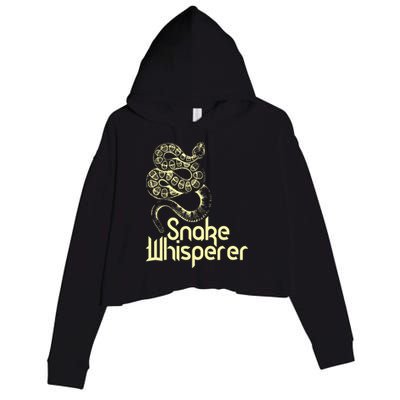 Snake Whisperer Funny Crop Fleece Hoodie