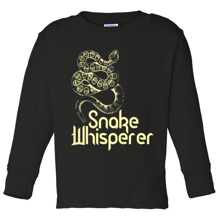 Snake Whisperer Funny Toddler Long Sleeve Shirt