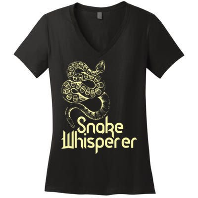 Snake Whisperer Funny Women's V-Neck T-Shirt