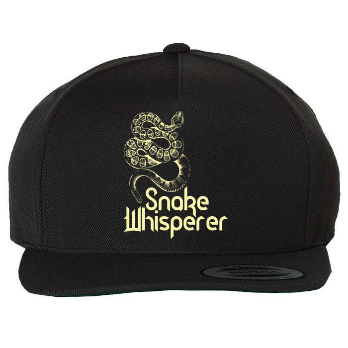 Snake Whisperer Funny Wool Snapback Cap
