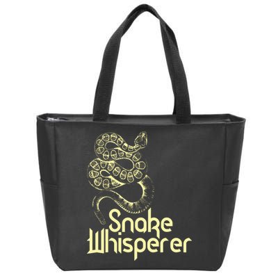 Snake Whisperer Funny Zip Tote Bag