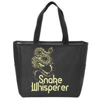 Snake Whisperer Funny Zip Tote Bag