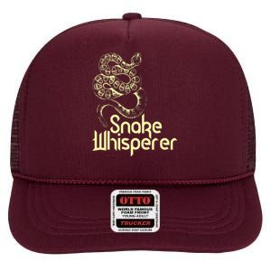 Snake Whisperer Funny High Crown Mesh Back Trucker Hat