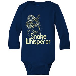 Snake Whisperer Funny Baby Long Sleeve Bodysuit