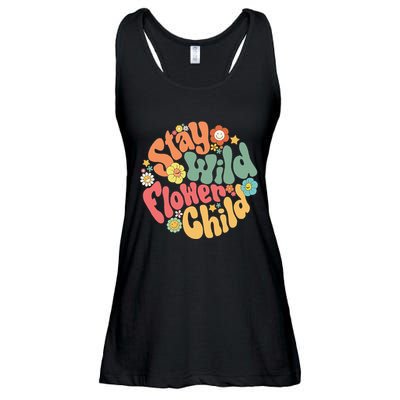 Stay Wild Flower Child Flower Retro Natural Boho Hippie Ladies Essential Flowy Tank