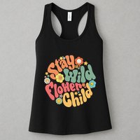 Stay Wild Flower Child Flower Retro Natural Boho Hippie Womens Tank Top