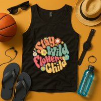 Stay Wild Flower Child Flower Retro Natural Boho Hippie Tank Top