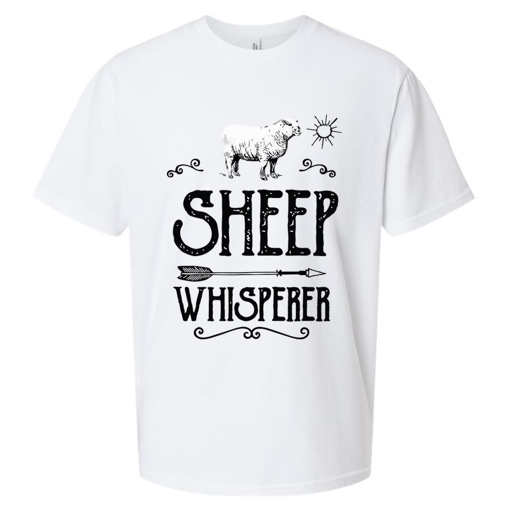 SHEEPP WHISPERER Funny Design Gift For Men Women Boy Girl Sueded Cloud Jersey T-Shirt
