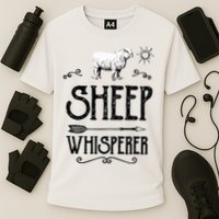 SHEEPP WHISPERER Funny Design Gift For Men Women Boy Girl Cooling Performance Crew T-Shirt