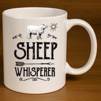 SHEEPP WHISPERER Funny Design Gift For Men Women Boy Girl 11oz C Handle Ceramic Mug