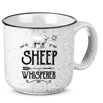 SHEEPP WHISPERER Funny Design Gift For Men Women Boy Girl 15oz Campfire Ceramic Mug