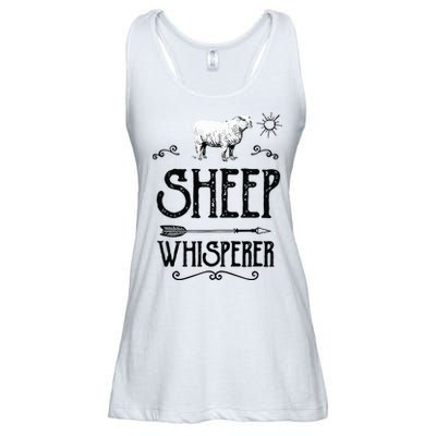 SHEEPP WHISPERER Funny Design Gift For Men Women Boy Girl Ladies Essential Flowy Tank