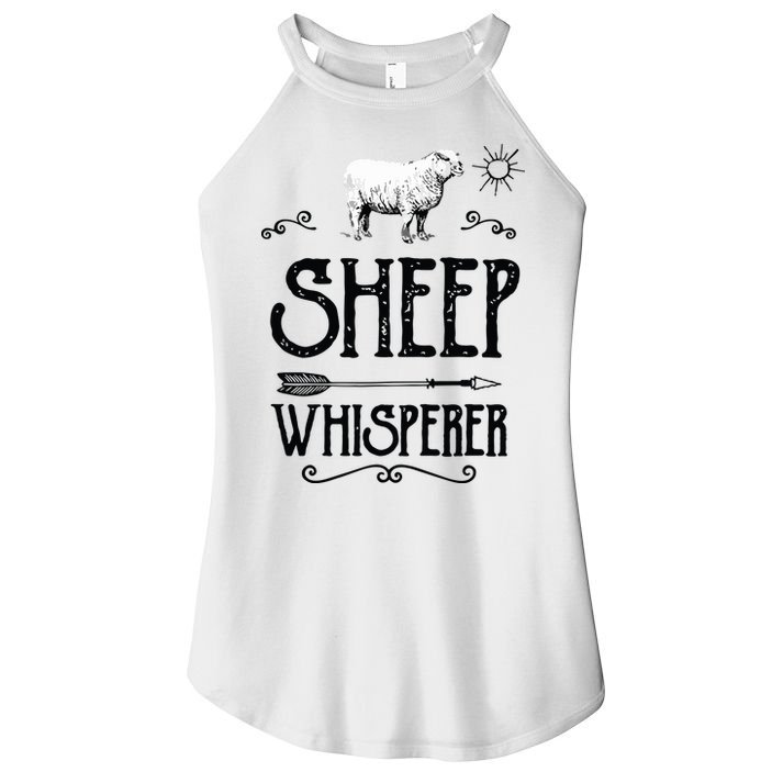 SHEEPP WHISPERER Funny Design Gift For Men Women Boy Girl Women's Perfect Tri Rocker Tank