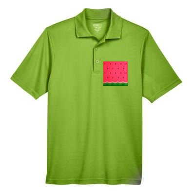 Summer Watermelon Fruit Pattern Men's Origin Performance Pique Polo