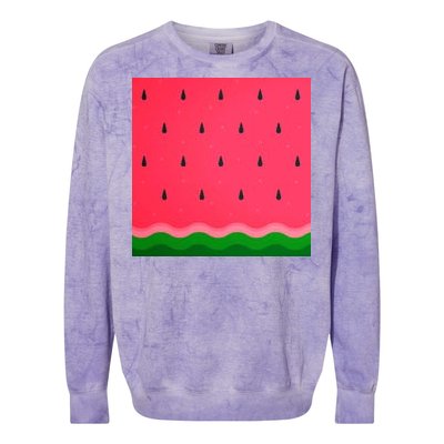 Summer Watermelon Fruit Pattern Colorblast Crewneck Sweatshirt