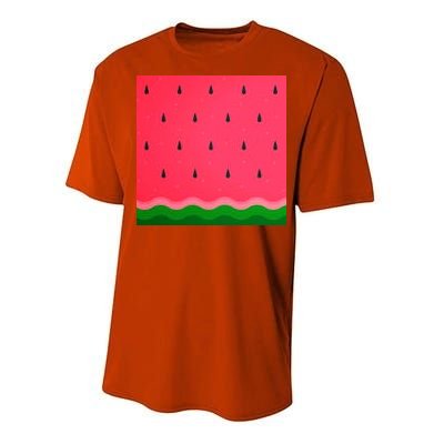 Summer Watermelon Fruit Pattern Performance Sprint T-Shirt